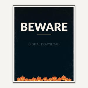 Halloween printable wall art design from the 120 print bundle shown framed
