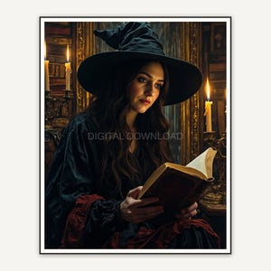 Halloween printable wall art design from the 120 print bundle shown framed