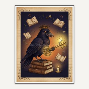 friendly raven with key