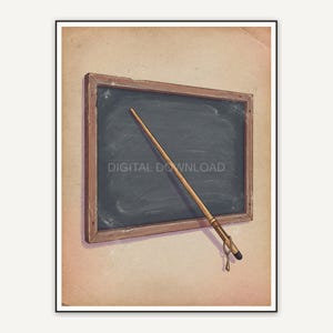 vintage chalkboard and pointer illustration