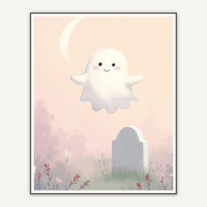 Halloween printable wall art design from the 120 print bundle shown framed