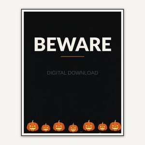 Halloween printable wall art design from the 120 print bundle shown framed