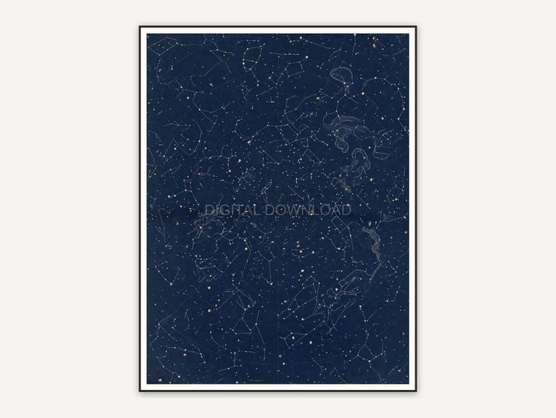 Navy zodiac constellation chart