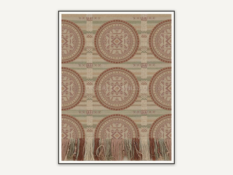 woven medallion pattern print