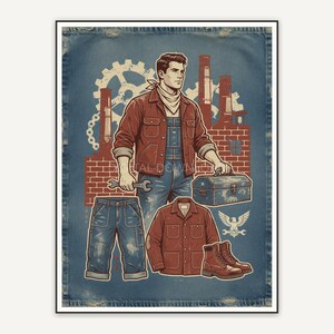 industrial apron still life print