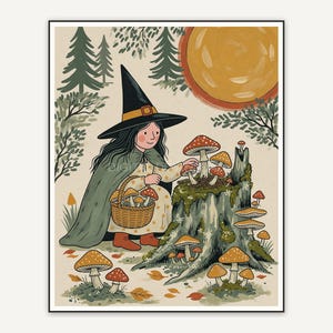 Halloween printable wall art design from the 120 print bundle shown framed