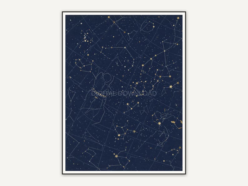 Subtle gold constellation detail
