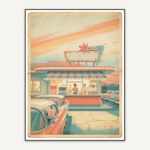 Concession stand at golden hour