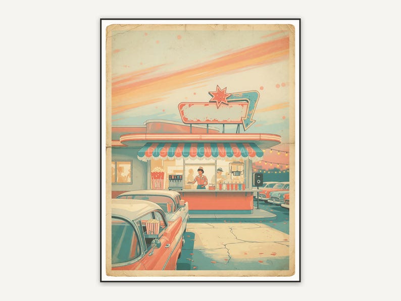 Concession stand at golden hour