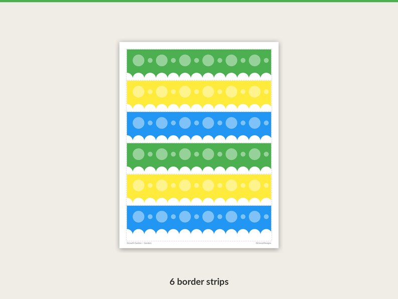 Growth Garden scalloped bulletin board border strips
