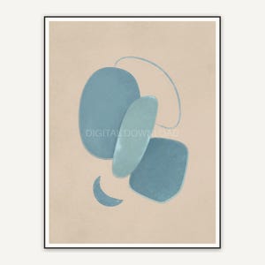 Patina blue abstract shape four