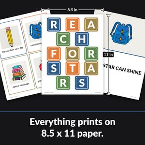 Every page prints on standard 8.5 x 11 inch paper
