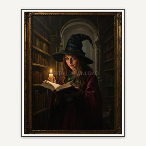 Halloween printable wall art design from the 120 print bundle shown framed