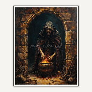 Halloween printable wall art design from the 120 print bundle shown framed