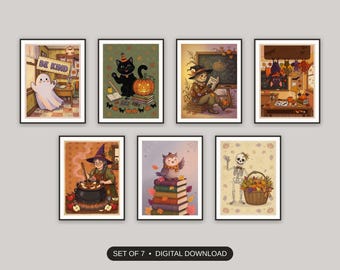 Classroom Rules Poster, Spooky Teacher Decor, Halloween Classroom Wall Art, Elementary School Prints, Fun Fall Teacher Gift
