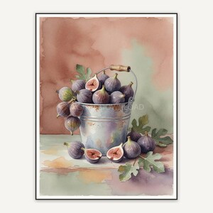 metal pail of figs muted autumn study