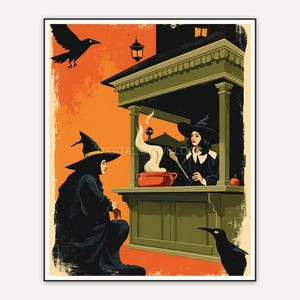 Halloween printable wall art design from the 120 print bundle shown framed