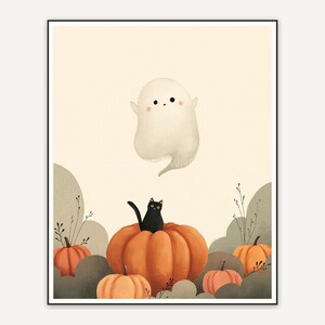 Halloween printable wall art design from the 120 print bundle shown framed