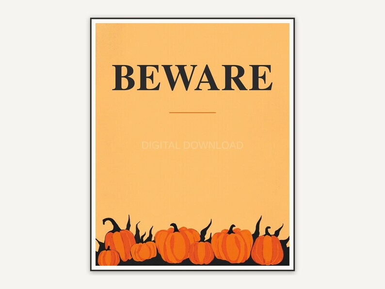 Halloween printable wall art design from the 120 print bundle shown framed