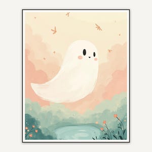 Halloween printable wall art design from the 120 print bundle shown framed