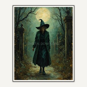 Halloween printable wall art design from the 120 print bundle shown framed