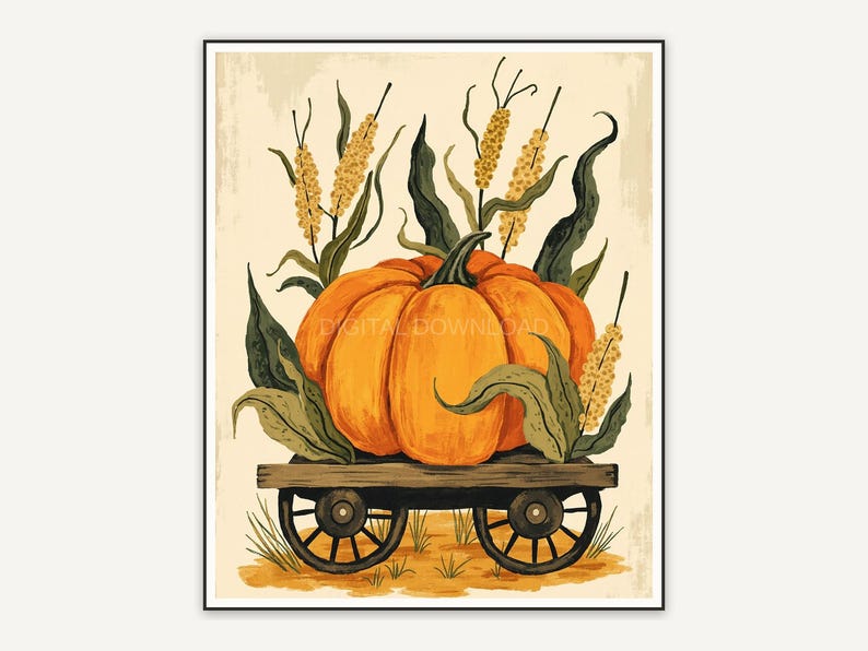 Halloween printable wall art design from the 120 print bundle shown framed