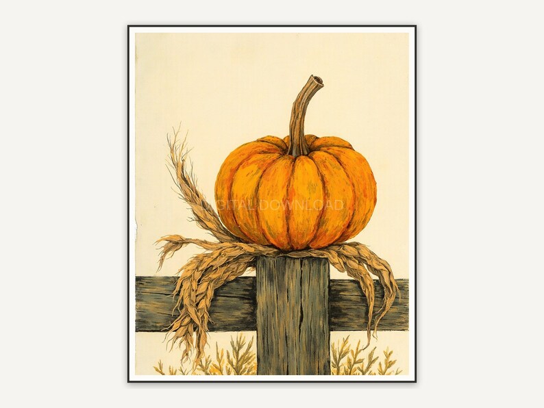 Halloween printable wall art design from the 120 print bundle shown framed
