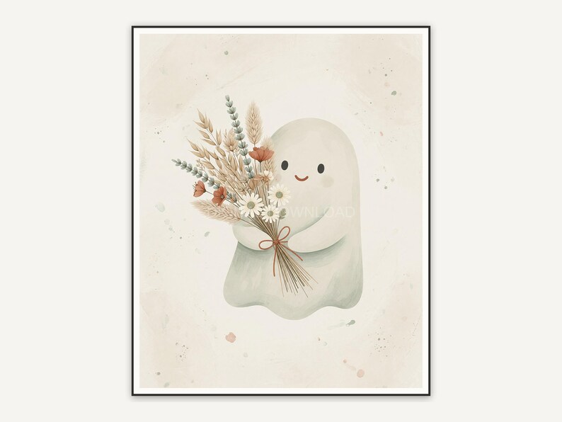 Halloween printable wall art design from the 120 print bundle shown framed