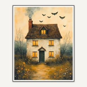 Halloween printable wall art design from the 120 print bundle shown framed