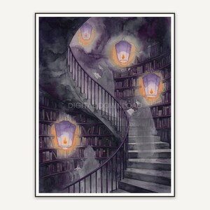 spiral staircase with spectral scholars