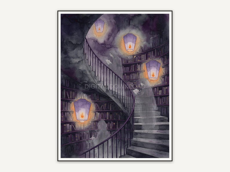 spiral staircase with spectral scholars