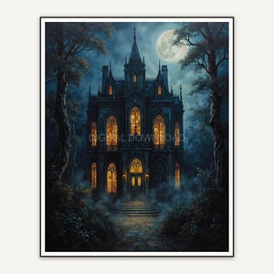 Halloween printable wall art design from the 120 print bundle shown framed