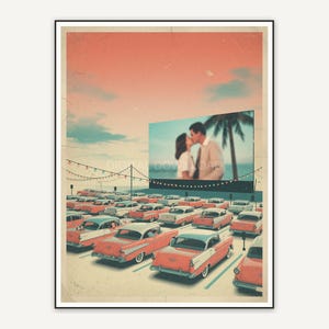Classic cars at outdoor theater