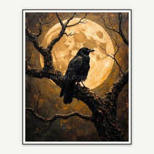 Halloween printable wall art design from the 115 print bundle shown framed