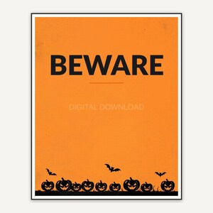 Halloween printable wall art design from the 120 print bundle shown framed