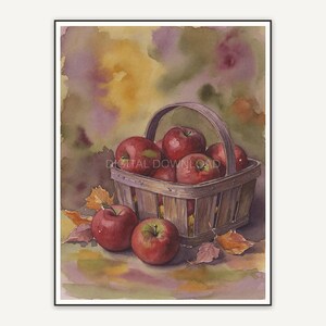 Red apples in wooden basket