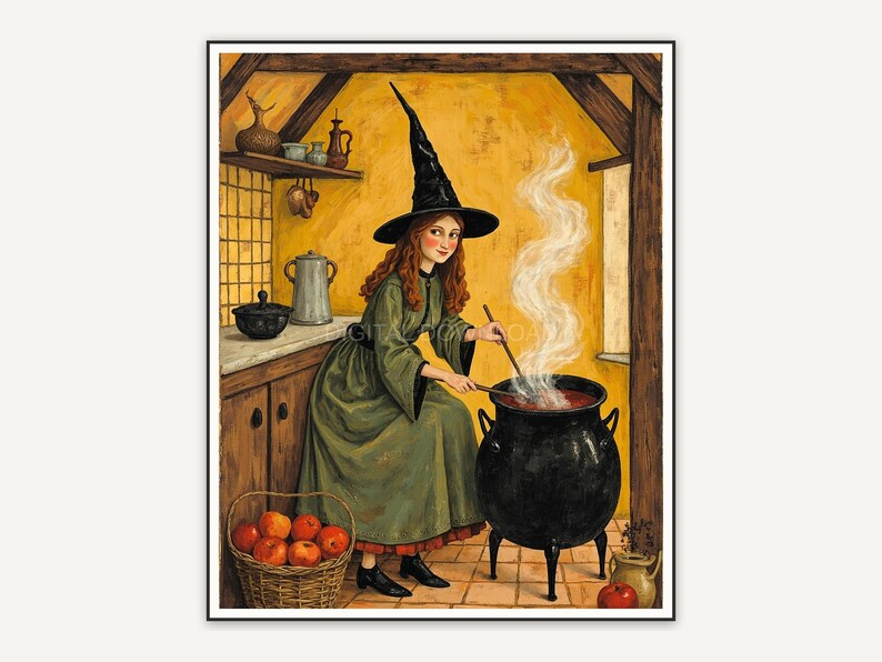 Halloween printable wall art design from the 120 print bundle shown framed