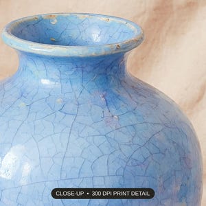 Close-up print detail of the patina blue ceramic studies artwork at 300 DPI