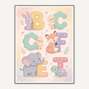 Baby cat with letter C in pastel tones
