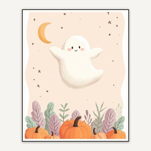 Halloween printable wall art design from the 120 print bundle shown framed