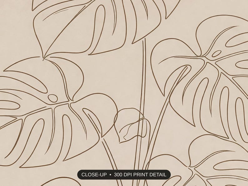 Close-up print detail of the minimalist one-line art artwork at 300 DPI