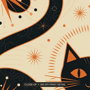 Close-up print detail of the halloween decor and spooky season wall art artwork at 300 DPI