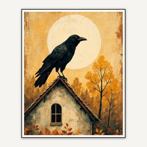 Halloween printable wall art design from the 115 print bundle shown framed