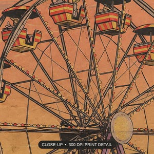 Close-up print detail of the americana summer print artwork at 300 DPI
