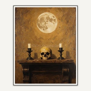 Halloween printable wall art design from the 120 print bundle shown framed
