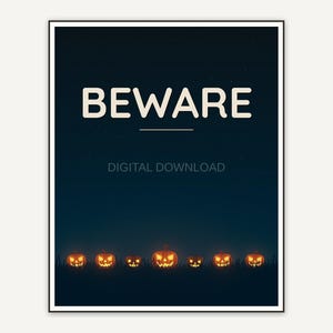 Halloween printable wall art design from the 120 print bundle shown framed