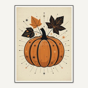 geometric pumpkin in 1950s orange and cream