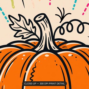 Close-up print detail of the halloween decor and spooky season wall art artwork at 300 DPI