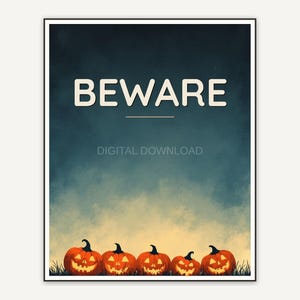 Halloween printable wall art design from the 120 print bundle shown framed