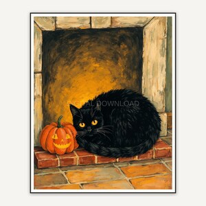 Halloween printable wall art design from the 115 print bundle shown framed